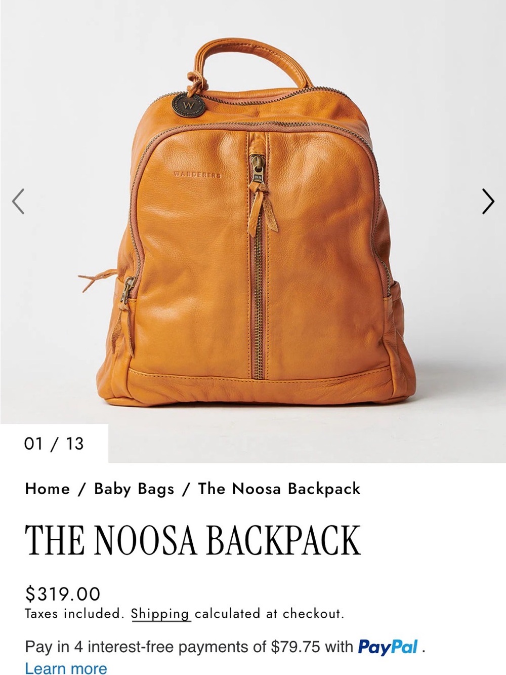The Noosa Backpack - Tan Leather